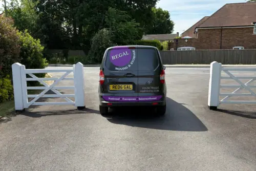 Regal Moving & Storage van on a pre-move survey ahead of a removals Rainham job
