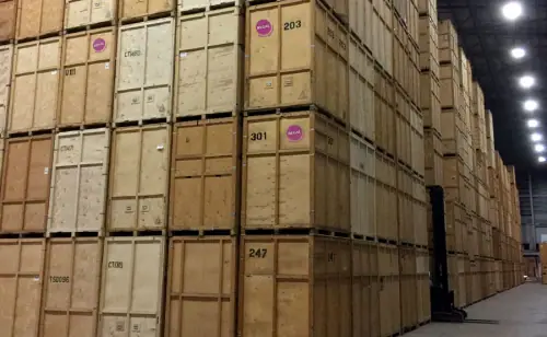 Regal Moving & Storage storage containers inside a warehouse